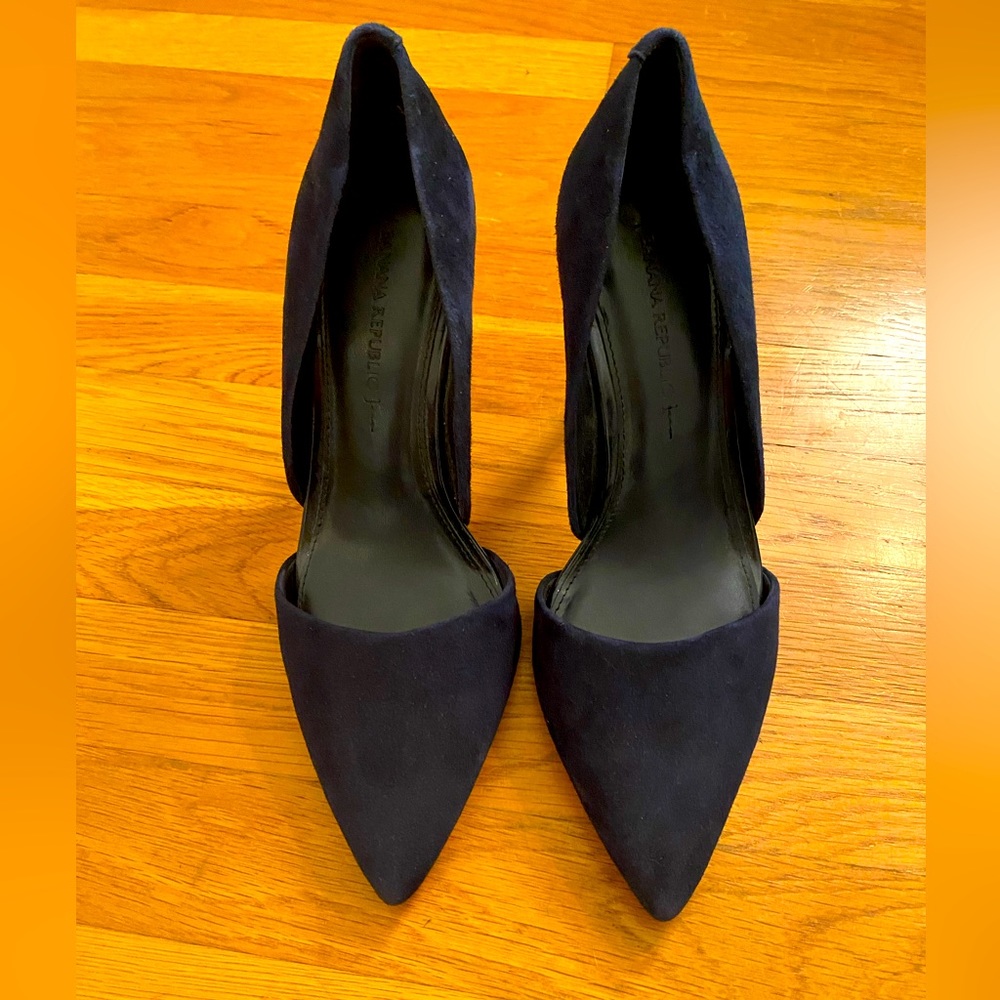 Banana Republic suede d’orsay pumps.